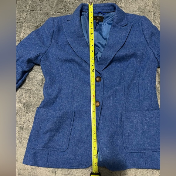 Talbots wool blend blazer jacket in cobalt blue color, size 4. - Picture 7 of 7